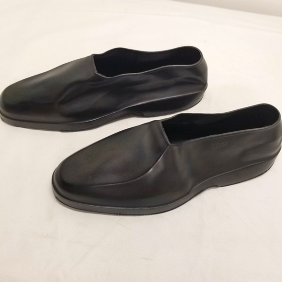 Totes Men Shoe Size XL 11-12 Natural Rubber Slip On Overshoe Covers Black - Picture 2 of 5